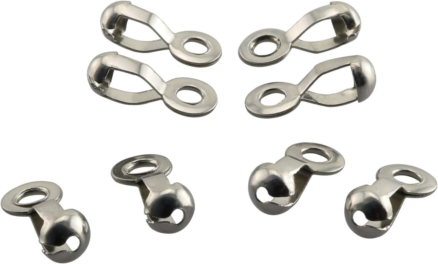 Longdex Ball Chain Pull Loop Connectors 20PCS Silver Ceiling Fan Lamp