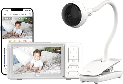 CHILLAX Giraffe Baby Monitor 5'' HD 1080p Camera Night Vision Walkie-Talkie App