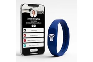 SHAREWEAR Digital Business Card Bracelet, Tap to Share Bracelet, Medical Alert Bracelet, Fundraising Bracelets, Networking Bracelet, Compatible with iPhone and Android