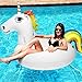 PFLOAT 45 Inches Unicorn Pool Float Inflatable Party Tube - Super Big Outdoor Pool Float WIth Rapid Valves for Kids and Adults [ Free Carrying Bag ] (White)