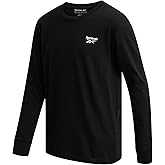 Reebok Boys Long Sleeve Shirts - Soft Stretch Cotton Boys Shirts Long Sleeve Athletic Top for Workout Running Gym Layering