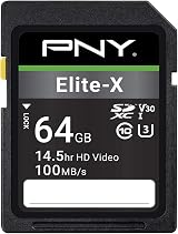 PNY Elite-X 64GB SDXC Class 10 UHS-I U3 100MB/s Card view 1