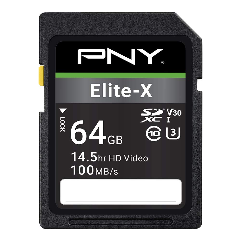 PNY Elite-X SDXC card 64GB Class 10 UHS-I U3 100MB/s