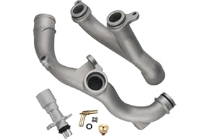 omoZone Upgraded Aluminum Coolant Outlet Pipes Kit Compatible with Jaguar,Land Rover Range Rover Sport LR4 3.0L V6/5.0L V8 Replaces LR092992 LR028136 LR049990