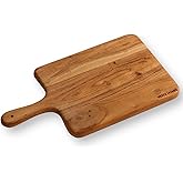Vesta Homes Wooden Cutting Board/Chopping, Serving Board, Platter for Vegetables, Fruits, Cheese, and Charcuterie | Natural Acacia Wood | 16 * 9 Inches | Handcrafted in India