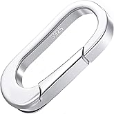 Pndeyo 925 Sterling Silver Jewelry Clasp, Hypoallergenic Pendant Clasp Connector, 5.8×13mm Rectangular Spring Rings Enhancer Shortener Clips for Bracelet Necklace Jewelry Making