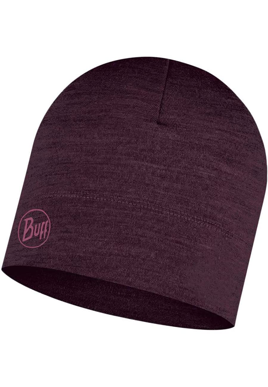 Buff Midweight Merino Wool Hat Solid DEEP Purple Unisex One Size