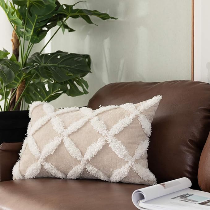 OJIA Lumbar Throw Pillow Covers Boho Decorative, Accent