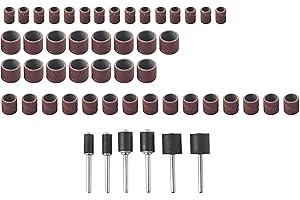 Rosrrtlm Jumbo 51pc Drum Sanding Kit - Fits for - Includes Rubber Drum Mandrels - 1/2, 3/8 & 1/4 inch