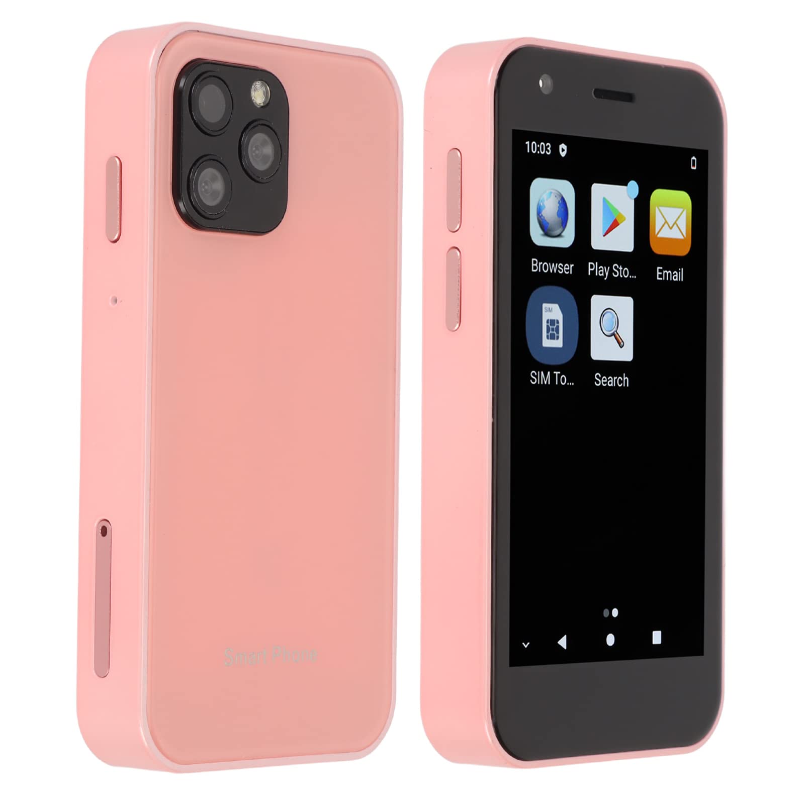 SOYES XS12 Mini 4G LTE Smartphone, Unlocked Cell Phone with 3.0 Inch Display, Dual Standby Support Dual Standby, Face Recognition, Bluetooth, WiFi (Sakura Pink)