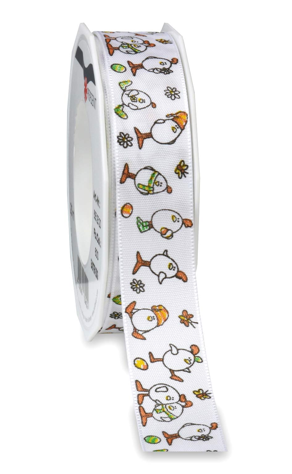 Präsent - Alicante Printed Ribbon Colorful 25 mm Width, 20 m Length