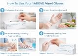 1ABOVE 200 Clear Vinyl Disposable Gloves Medium Latex-Free Powder-Free view 3