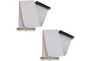 YINETTECH 2Pcs 34 Pins IDC Extension Cable IDC Extension Jumper Connector Male to Female IDC Extension Cable 2.54mm Pitch Double Row Flat Ribbon Cable