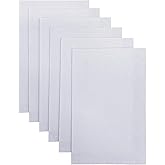 Jtnohx Stiff Felt, 2mm Thick Felt Sheets for Crafts, 8"x12" 6 Pcs Hard Felt Fabric Squares for DIY Projects (White)