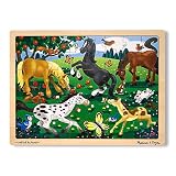 Kitchen MELISSA & DOUG HORSES 48-PC WOODEN JIGSAW PUZZLE (Set of 6) Book