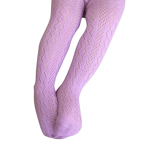 Highdas Baby-Pantyhosemädchen Combed Sommer Baumwollstrumpfhosen Anti-Moskito-Lila / 1-2Y