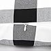 Buffalo Check Plaid Throw Pillow Covers Set of 2, Farmhouse Square Decorative Pillow Cushion Covers for Sofa Couch Living Room Sofa Outdoor Indoor,Black and White,18 x 18 Inches