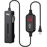 hygger Mini Fish Tank Submersible Heater 75W for 10-15 Gallons Small Betta Aquarium Heater with Digital Display Controller Ad