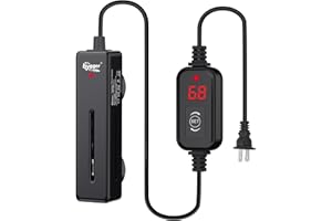 hygger Mini Fish Tank Submersible Heater 20W for 1-5 Gallons Desktop Betta Aquarium Heater with Digital Display Controller Ad