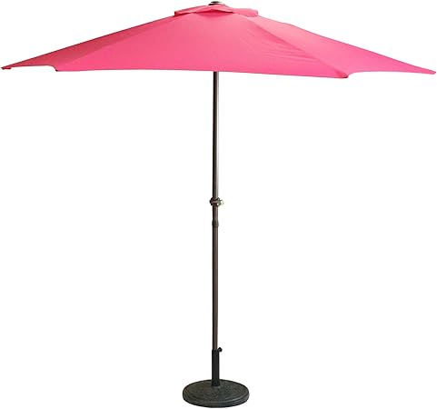 Amazon Com 7 5 Outdoor Patio Market Umbrella With Hand Crank Pink Garden Outdoor
