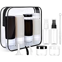 16 Pack Silicone Travel Bottles Set for Toiletries - Morfone TSA Approved Travel Containers Leakproof Squeezable…