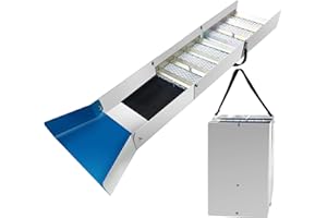 Zhitaoxun 50.3" Folding Aluminum Alloy Sluice Box,Outdoor Gold Sluice Box,Portable Gold Prospecting Equipment,Lightweight Sluice Boxes for Gold,Gold Classifiers,Silver