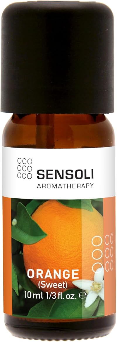 SENSOLI Orange Essential Oil 10ml – 100% Pure Aromatherapy Diffuser