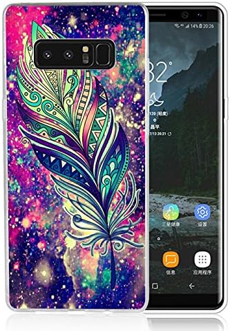 Note 8 Case Interplanetary fantasy feather, LAACO Scratch Resistant TPU Gel Rubber Soft Skin Silicone Protective Case Cover for Samsung Galaxy Note 8