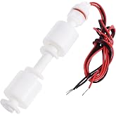 FOCMKEAS Polypropylene Float Switch, M10, 115 Mm, White | Double Ball Design, Water Level Sensor, Liquid Level Controller Switch, for Smart Toilet Solar Tank Pool Pump