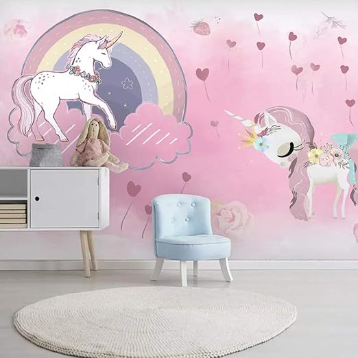 Téléchargement gratuit Images Papier Peint 3d Fille Rose Licorne Chambre Papier Peint Arc En dernière salutations