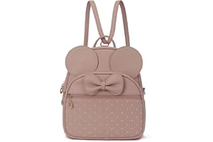 KL928 Girls Mini Backpack Bowknot Polka Dot Cute Daypacks Convertible Shoulder Bag Purse for Women (260 Pink)