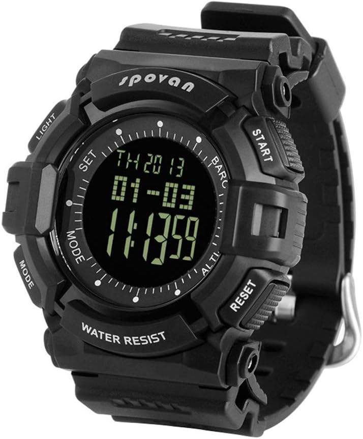 Outdoor Watch,SPOVAN Men's Sports Bluetooth Smart Watch Water Resistant Pedometer Calorie Counter Distance Compatible Android And Ios