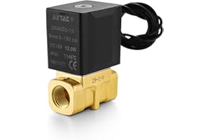 AIRVEXALON Brass Electric Solenoid Valve AirTAC 2WA050-15 1/2 NPT AC110V Fluid Control 2/2 Way Direct-acting Normally Closed for Water Air Gas Oil