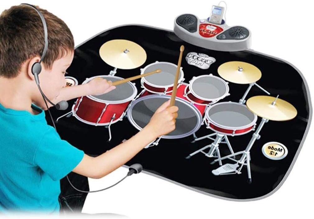 Portable Roll Up Drum Practice Pad Midi Drum Kit Kids Early Education Drum Music Blanket Floor