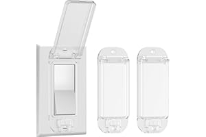 2 Light Switch Guard Cover, Baby Proof Wall Switch Cover Guard for Rocker Light Switch Protects Your Lights or Circuits from 
