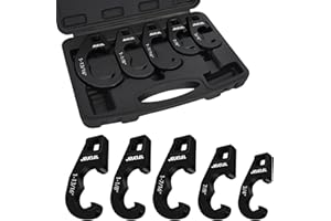 JEUCLEL 5PCS Tie Rod Adjusting Tool Set,Pitman Arm & Tie Rod End Adjusting Sleeves Adjustment Tool Kit, 1/2” Drive Ratchet Co