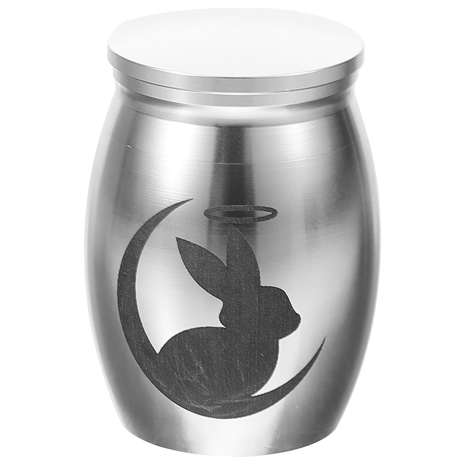 BESPORTBLE Small Pet Urn, Rabbit Urn Rabbit Ashes Box Keepsake Stainless Steel Small Urn for Pet Ashes Funeral Memorial s Holder Small s Urns for Dog Cat