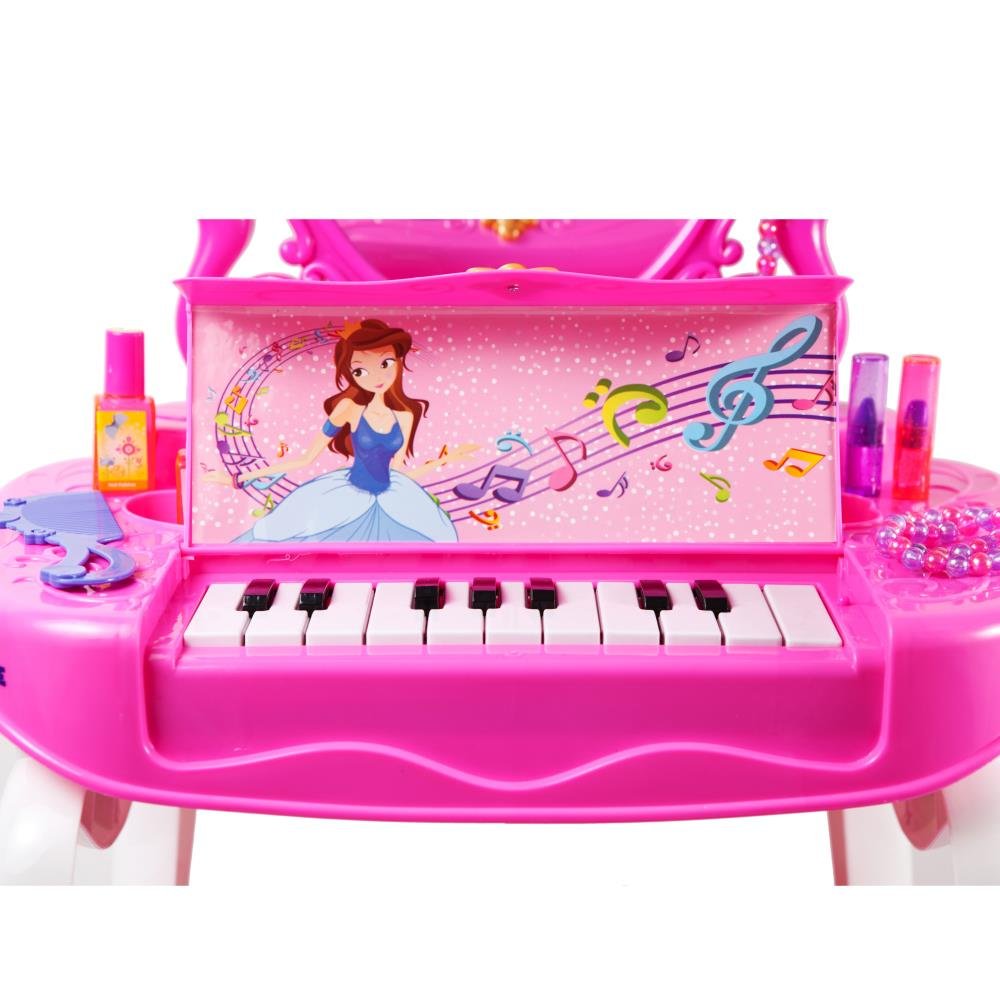 Princess Vanity Set Girls Toy with 16 Fashion Makeup Accessories