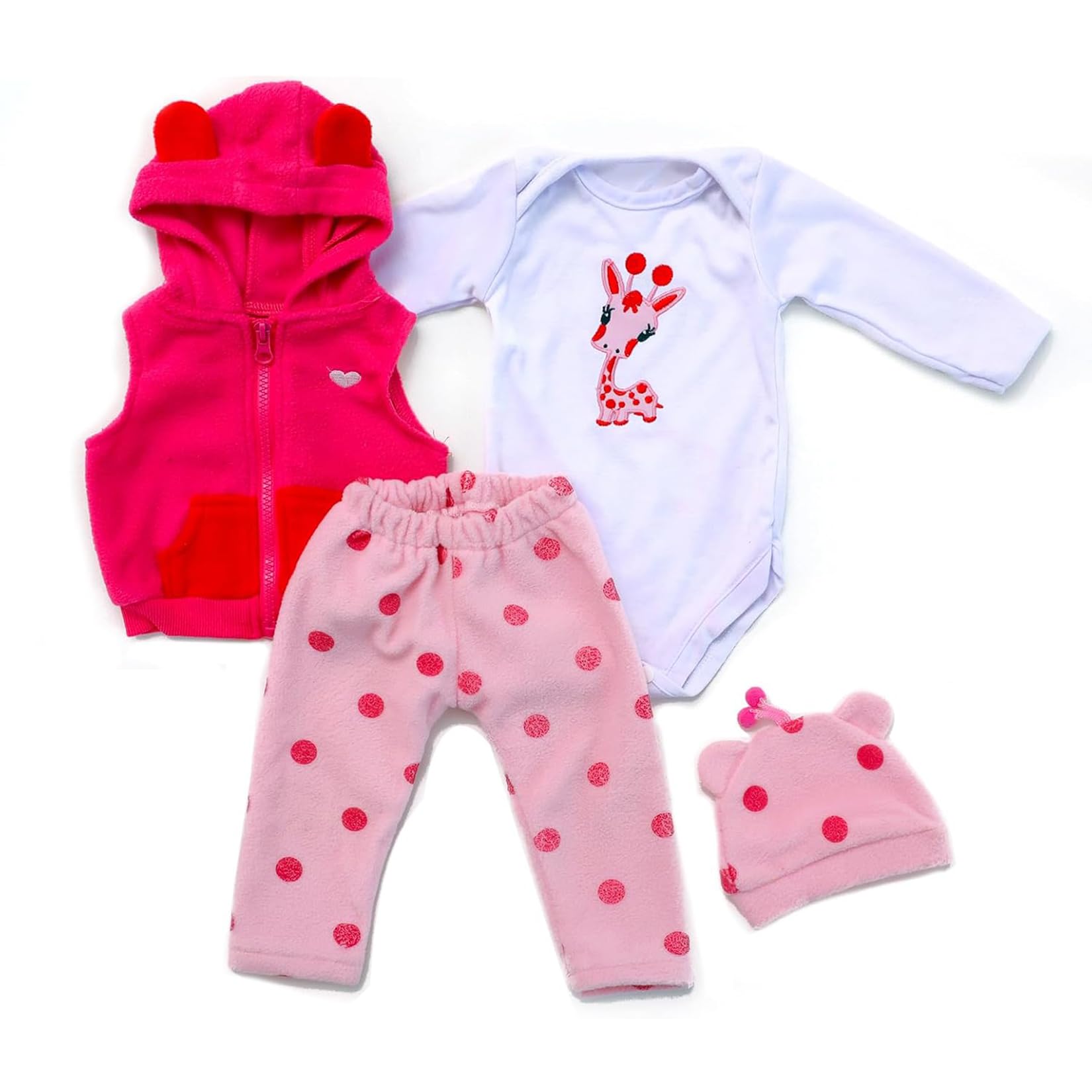 ZIYIUI Reborn Baby Doll Clothes Toys Dress Kids Simulation Doll Lovely Romper White Clothes Decor Accessories for 20-22inch Dolls