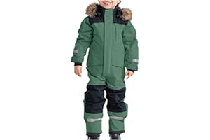 Ayolanni Snow Suit for Kids Fashion Boys One Piece Snowsuit Girls Ski Outfit Waterproof Snowboard Suit Teen Winter Clothes