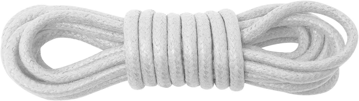Quality Round Waxed Cotton Dress Laces 2.5 mm Width, 75, 100, 125 or 150 cm Length
