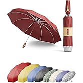 Kesteo Windproof Travel Umbrella for Rain, Withstand 85MPH Winds, 54 Inch Automatic Reverse Fold Umbrellas Easy Auto Open Close, Portable Compact Umbrella Includes Cover Bag, Perfect for Travel, Car, Commute, Women Men, Backpack
