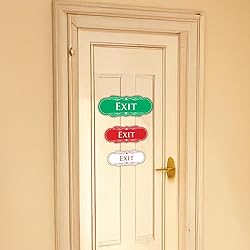 Designer EXIT Sign - Red/Yellow - Small