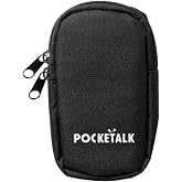 POCKETALK Black Nylon Carrying Case S2 Model and S2 Plus Model Translator Devices - Lightweight, Water-Resistant Travel Pouch with Zipper and Interior Pockets