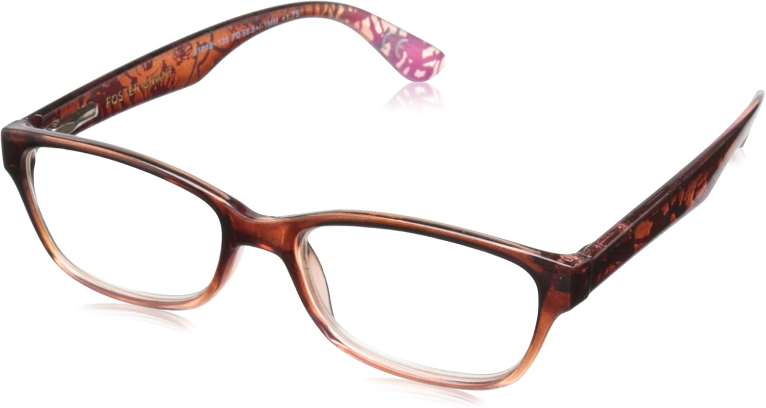 Foster Grant Women's Carlee Reading Glasses, Brown, 58.5 mm Amazon.ca