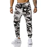 GRAJTCIN Casual Camo Joggers Sweatpants for Men Lightweight Hiking Outdoor Sweatpants Streetwear Pants for Men