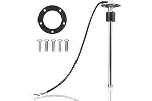 EMIHO 240-33 ohms 10"(250mm) Fuel Level Sending Unit for Marine Boat Truck Car Fuel Water Level Gauge Sensor Stainless Steel Fuel Gas Tank Sender 5 Hole