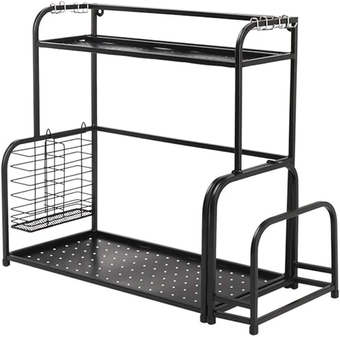 2/3 capa de almacenamiento de cocina soportes y estantes estante de