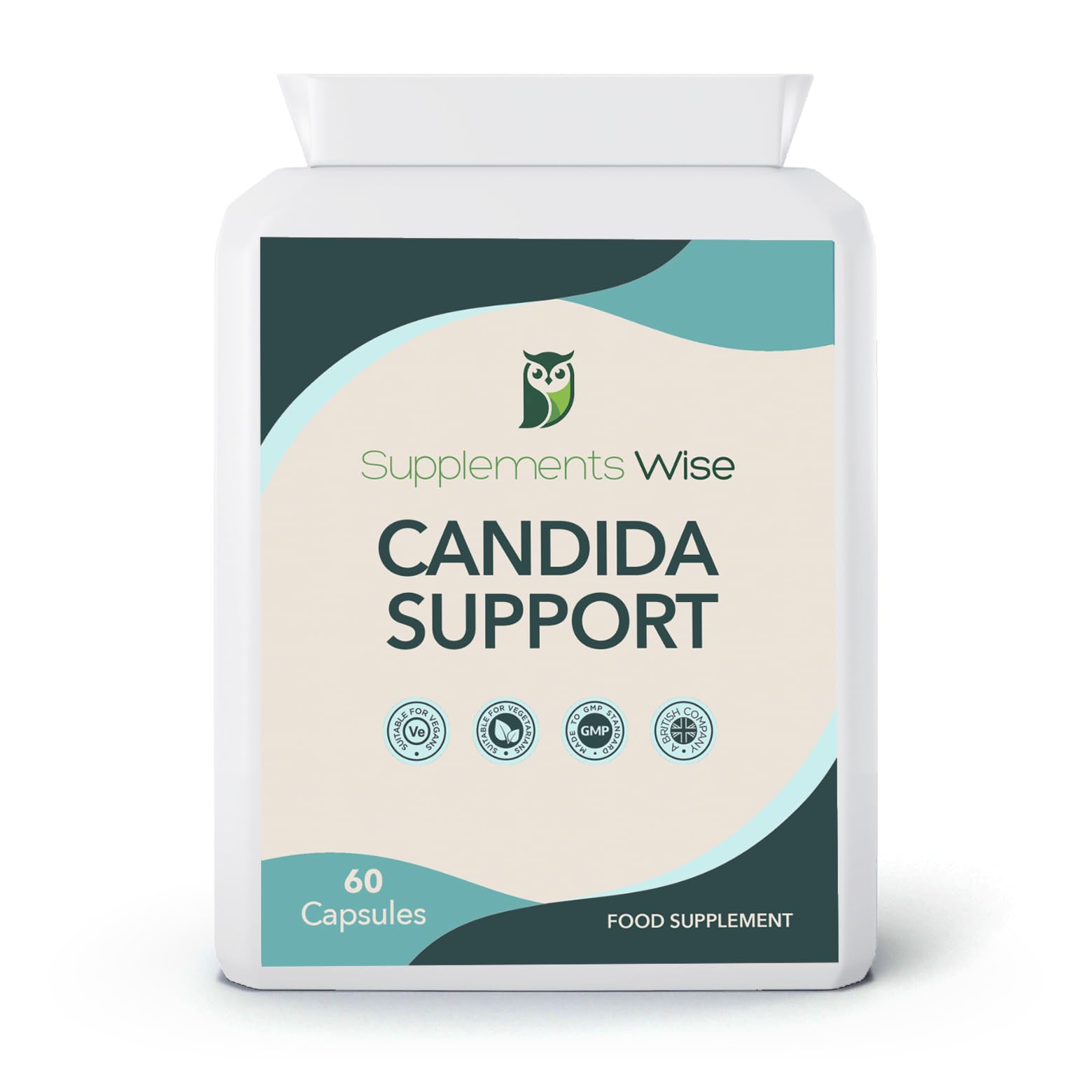 Candida Support - BV Treatment for Ladies, Candida Cleanse for Thrush and Yeast Infections, Caprylic Acid, Garlic, Gut Health & Vaginal Probiotics Supplement - Pessary, Cream Alternative - 60 Capsules
