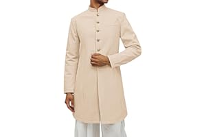 Runcati Mens Kurta Coats Indian Mandarin Collar Attire Ethnic Outfits Wedding Festive Party Clothing Casual Kaftan Robe